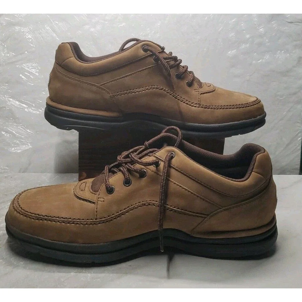 Rockport World Tour Men's 13 Classic Nubuck Leather Lace Up Casual Walking Shoe